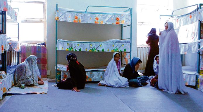 Een cel voor vrouwen in de beruchte Evin-gevangenis in Teheran.