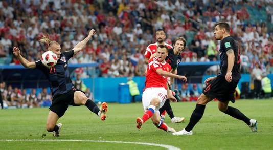 Denis Cheryshev maakte een heerlijke goal tegen Kroatië, zijn vierde (maar ook laatste) op dit WK.