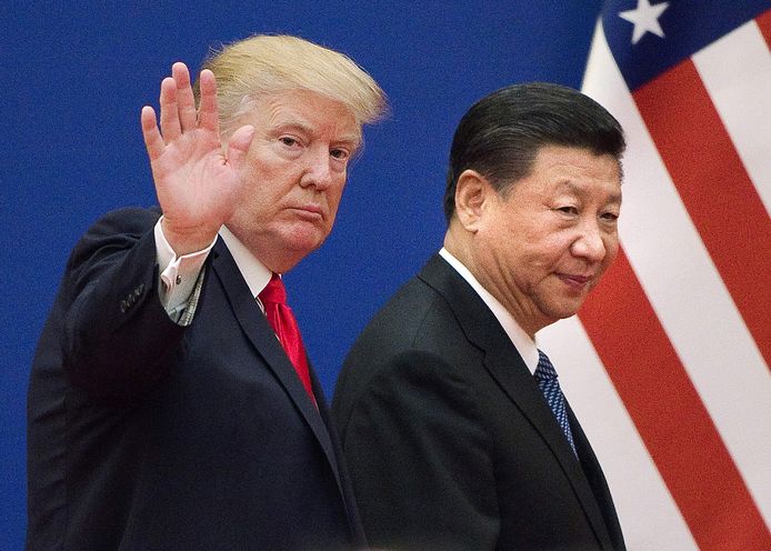 Archieffoto - De Chinese president Xi Jinping en de Amerikaanse president Donald Trump.