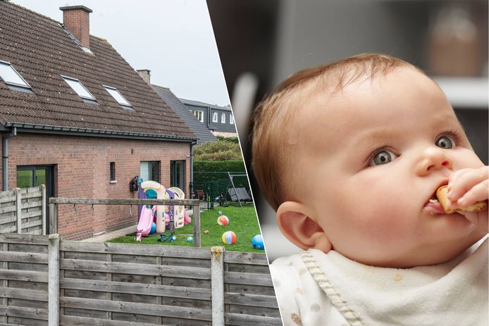 Foto links: kinderopvang 't(B)engeltje in Leupegem. Foto rechts: illustratiebeeld van een baby. Voor alle duidelijkheid geen kindje dat in 't (B)engeltje werd opgevangen.