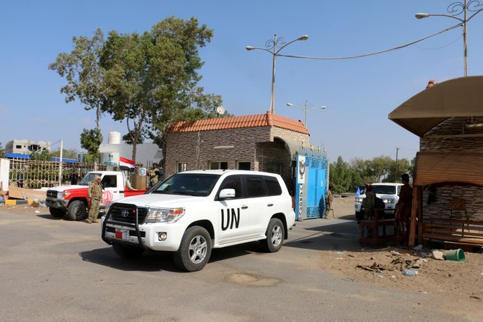 Een VN-konvooi in Jemen.