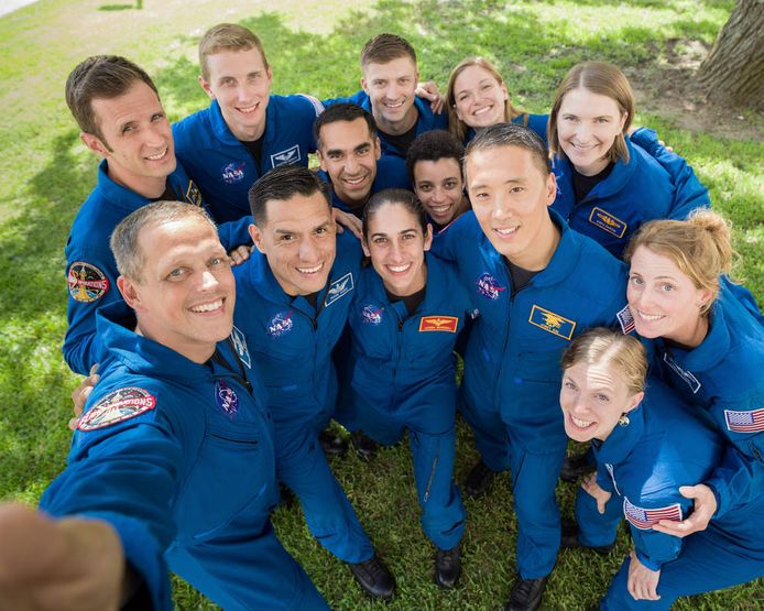 De vorige lichting van nieuwe astronauten uit 2017. Ze hebben hun opleiding intussen achter de rug en behoren sinds 10 januari van dit jaar tot het actieve astronautenkorps.