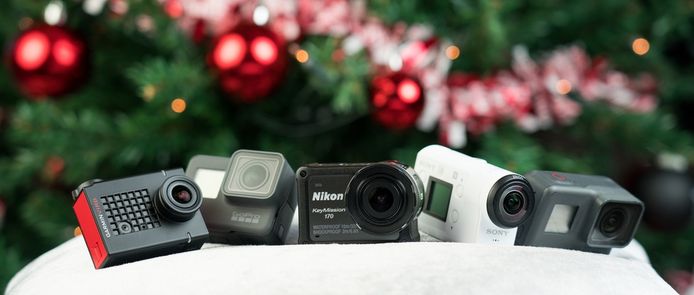 Alle wintersportwaardige action cams op een rij.