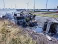 Bij het ongeluk was een tankwagen betrokken.