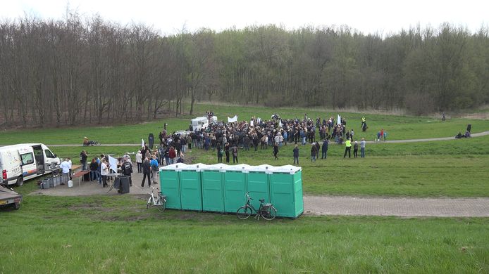 Protestacties bij de Oostvaardersplassen tegen het voerbeleid, eerder dit jaar.
