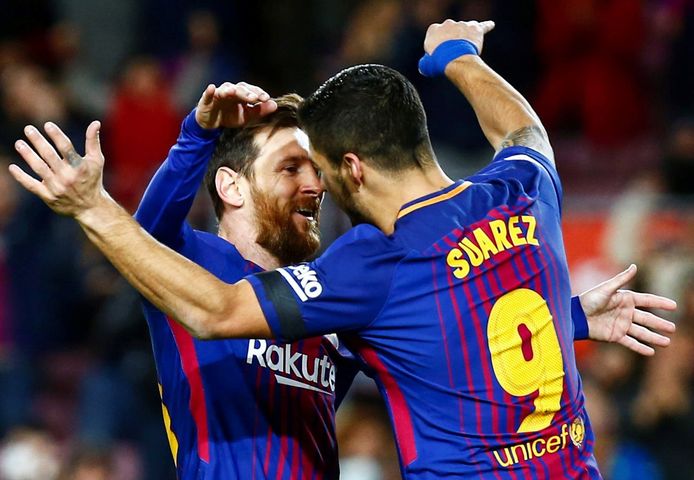 Lionel Messi en Luis Suárez.