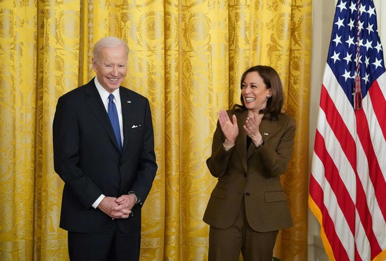 President Joe Biden en vicepresident Kamala Harris. Beeld AFP