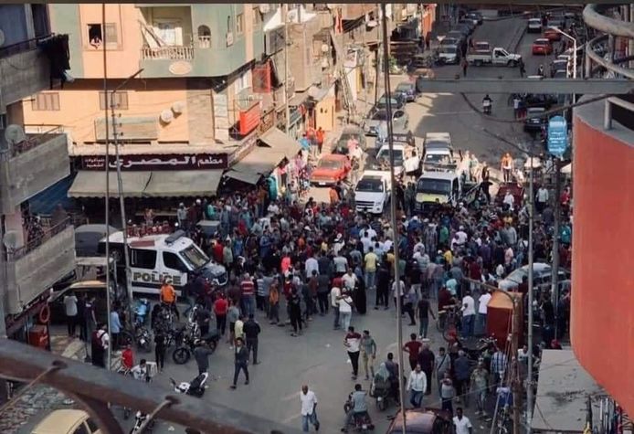 La police arrive sur les lieux du meurtre à Ismaïlia en Égypte. 2 novembre 2021.