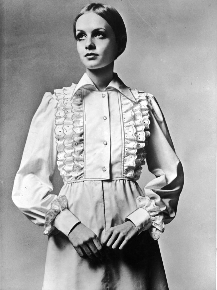 Iconisch Brits model Twiggy in 1967. Beeld Getty Images