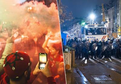LIVE. Marokko stoot door op WK: relschoppers nemen volksfeest over - Politie zet waterkanon in in Brussel en Antwerpen