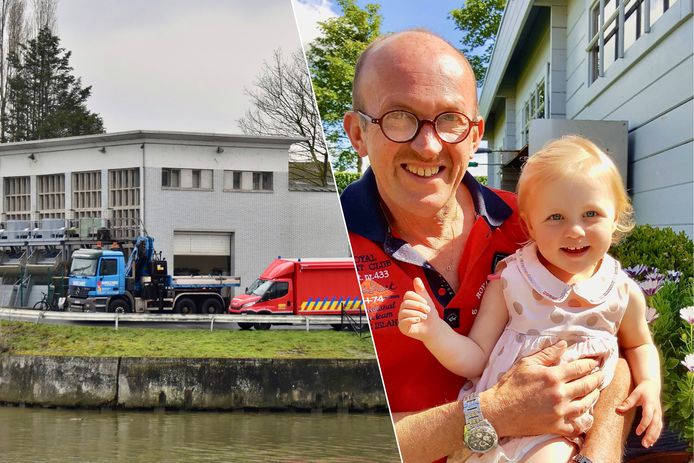 Het drama gebeurde in het pompgebouw aan het sluizencomplex in Ooigem./Slachtoffer Geert Ramboer (53) uit Diksmuide, met z'n kleindochtertje Eloise op schoot.