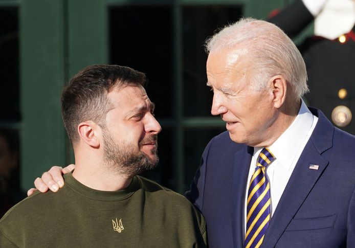 Zelensky et Joe Biden.