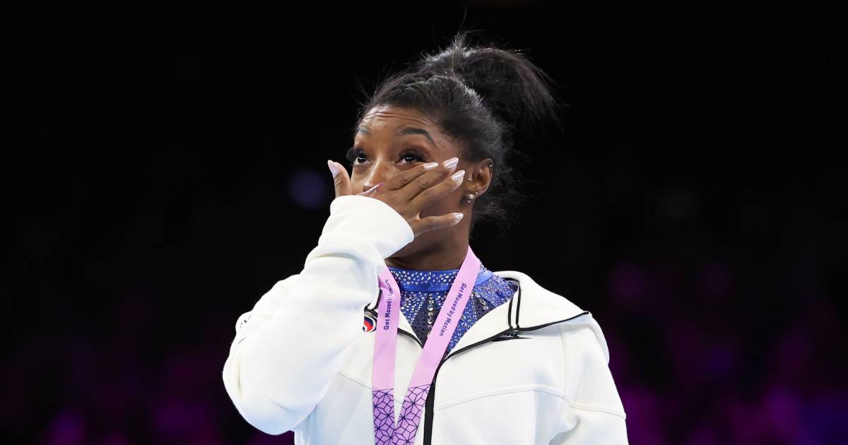 Simone Biles in tears after historic world title?  “I had a spot in my eye, really.”  Other sports