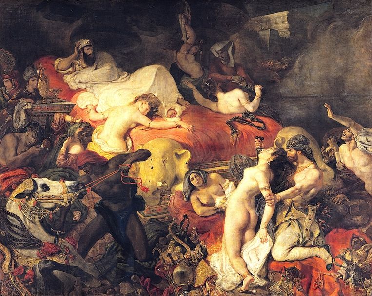 Eugène Delacroix. De dood van Sardanapalus, 1827. Beeld Musée du Louvre
