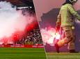 Ophef op de Heizel: bekerfinale even onderbroken nadat Antwerp-fans met bengaals vuurwerk en bommetjes gooien