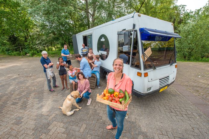 Loes van der Meulen hoopt in september met hulp van vrijwilligers rond te gaan rijden in Arnhem met een SRV-wagen vol groenten en fruit.