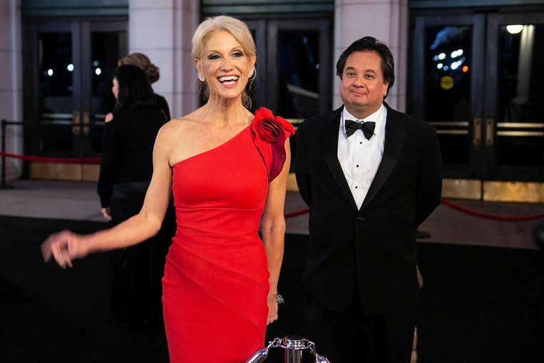 Kellyanne Conway en George Conway. Beeld Reuters