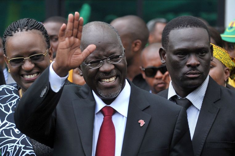 De Tanzaniaanse president John Magufuli na zijn verkiezing in 2015.  Beeld REUTERS