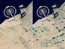 Nasa toont foto's van voor en na zwaarste overstromingen ooit in Dubai 