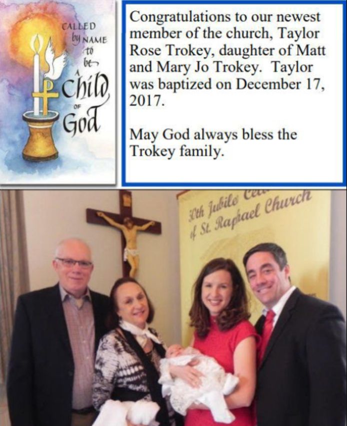 Afgelopen december werd 'nieuwste kerklid' Taylor Trokey nog in het zonnetje gezet door het kerkblad.