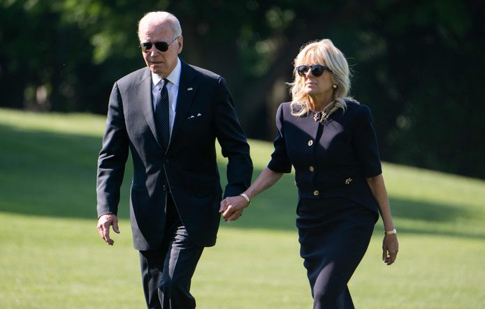 US President Joe Biden en US First Lady Jill Biden.