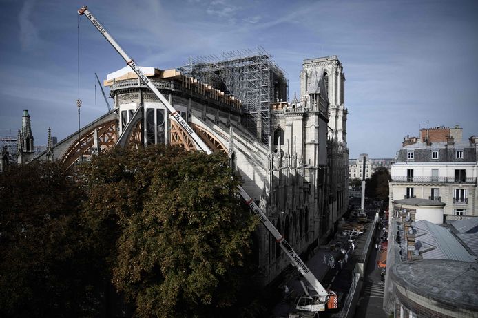 De Notre-Dame wordt gerestaureerd na de uitslaande brand die er woedde.
