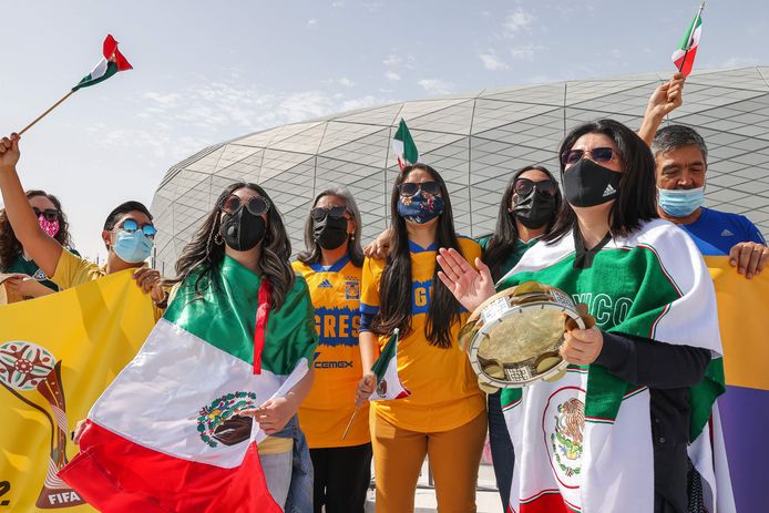 Fans van het Mexicaanse Tigres UANL maakten de trip naar Qatar.