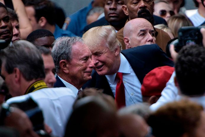 De rivalen Trump en Bloomberg in vriendelijkere tijden.