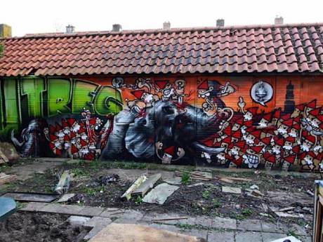 Nieuwe episode graffitistrijd: kabouterlegioen slaat terug