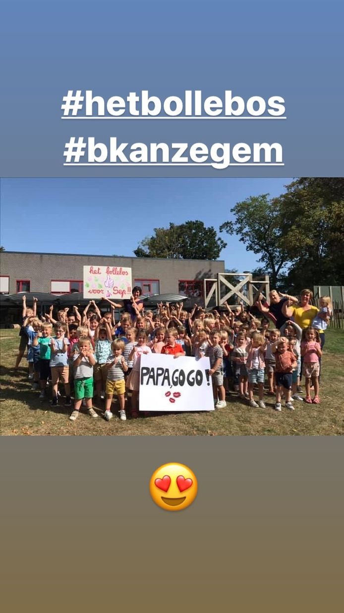Ook Vanmarckes kindjes zijn op post om hun vader te steunen op het BK in Anzegem.