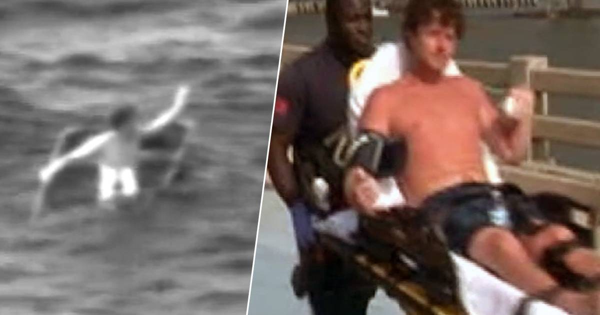 смотреть.  Сухой, обожженный и истощенный, но 25-летний Чарльз прожил 35 часов ада на тонущей лодке.  снаружи