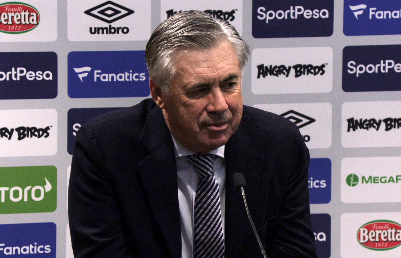 Carlo Ancelotti, de nieuwe trainer van Everton.