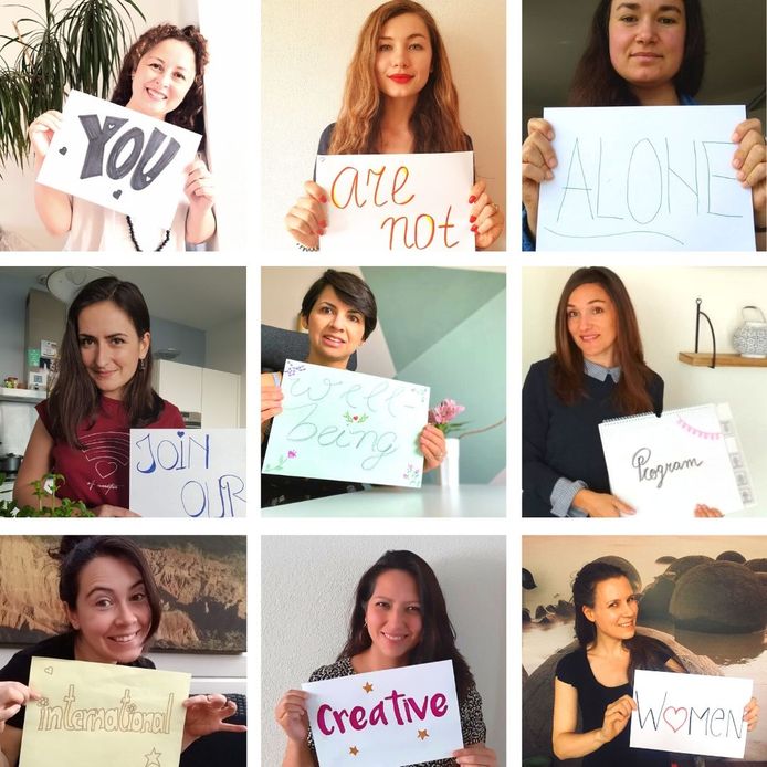 De vrouwen van International Creative Women bieden elkaar nu online ontspannende workshops aan.