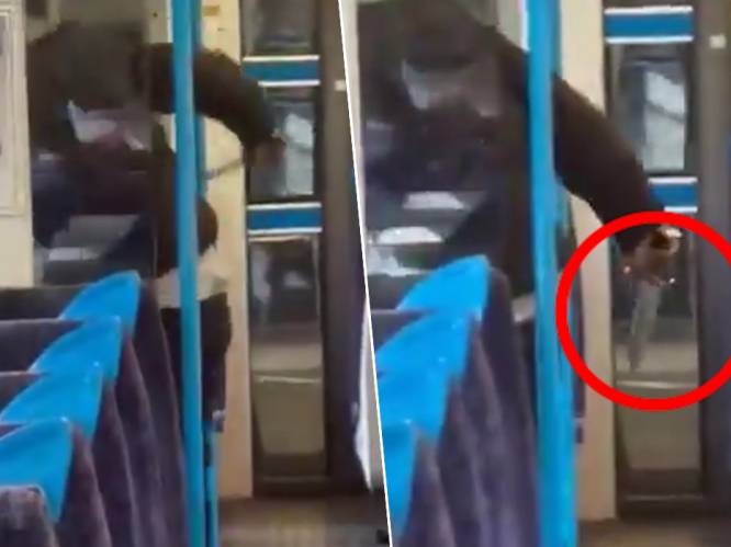 KIJK. Britse man gaat andere treinpassagier te lijf met groot mes, slachtoffer vecht voor zijn leven