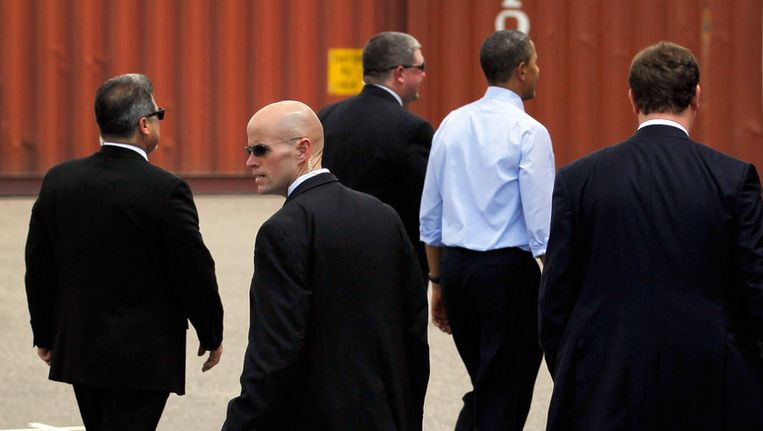 Agenten van de Secret Service zijn belast met de bescherming van de president Beeld AFP