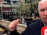 Zo veel herrie van ontluchtingsschacht dat niemand meer op dit terras wil zitten