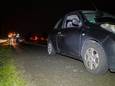 De auto van de man die zich vanavond hevig verzette tegen zijn arrestatie op de A12 bij Zevenaar.