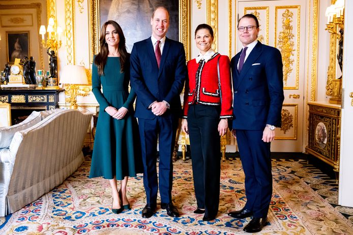 La principessa Catherine, il principe William, la principessa ereditaria Victoria e il principe Daniel.