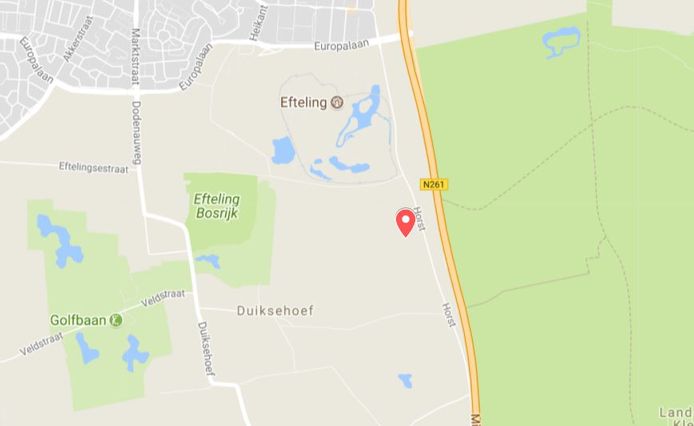 De plek van het nieuwe parkeerterrein aan de Midden-Brabantweg.