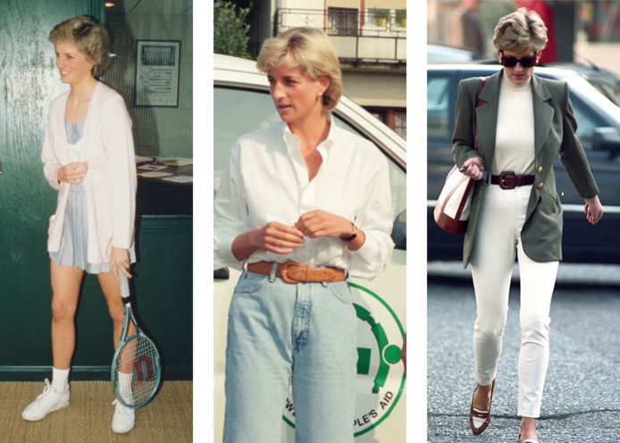 Prinses Diana in verschillende old money-looks.