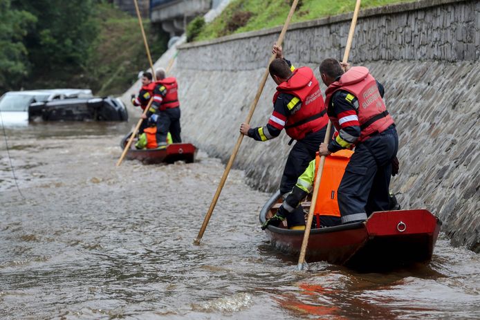 De Oostenrijkers aan de slag in Pepinster.