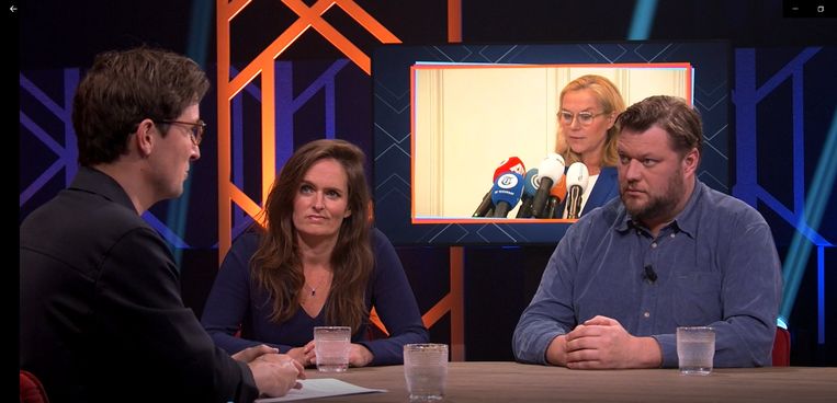 Wouter van Noort (links) ging in Mediastorm in gesprek over de affaire-Kaag. Beeld 