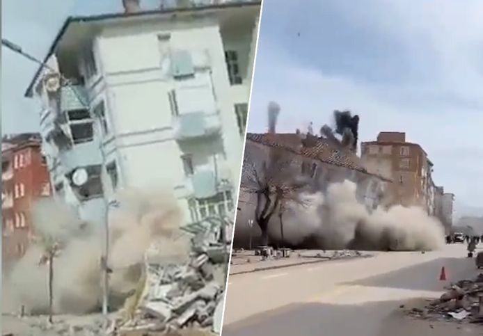 Naschok in Turkije doet gebouwen instorten.
