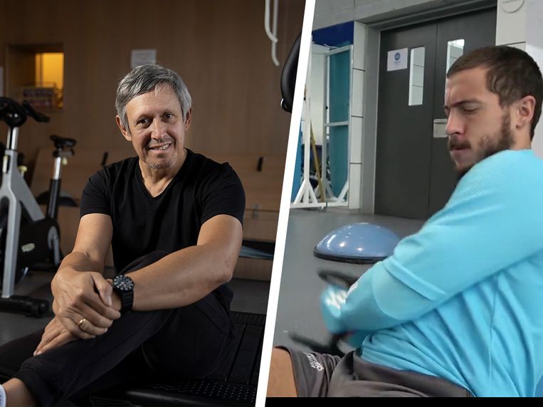 Lieven Maesschalck en Eden Hazard. Beeld PN