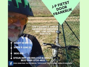 Jean-Paul fietst 1800 kilometer door Frankrijk om geld in te zamelen voor mensen met dementie