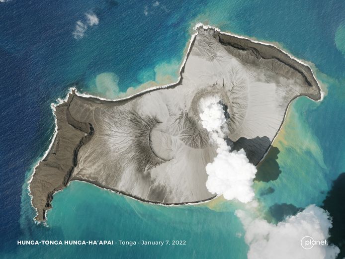 Le volcan Hunga Tonga-Hunga Ha'apai (avant son éruption)