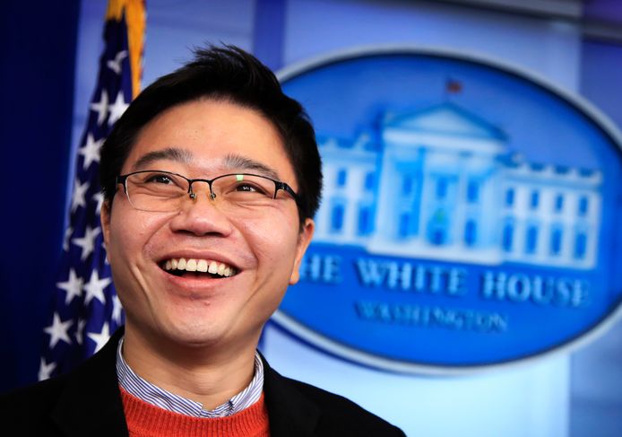 De Noord-Koreaanse overloper Ji Seong-ho tijdens zijn bezoek aan het Witte Huis