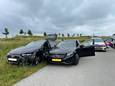 De zwarte Audi werd in Vriezenveen klemgereden door de politie