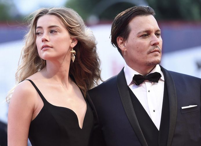 In betere tijden. Johnny Depp en zijn toenmalige vrouw Amber Heard op het Internationaal Filmfestival in Venetië op 4 september 2015.