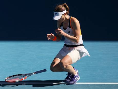 Les larmes d’Alizé Cornet, qualifiée pour son premier quart de finale de Grand Chelem